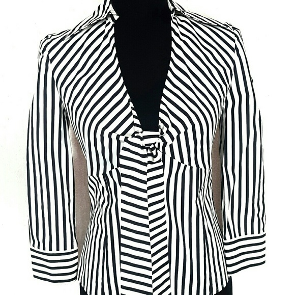 Diane Von Furstenberg Tops - DVF deep v neck tie front blouse